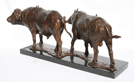 buffalo bronze african fineart